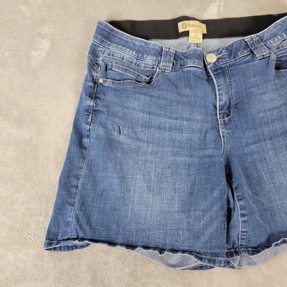 Democracy Womens Shorts 18W Plus Ab Technology Medium Blue Denim Comfy SHO19E - Picture 4 of 10